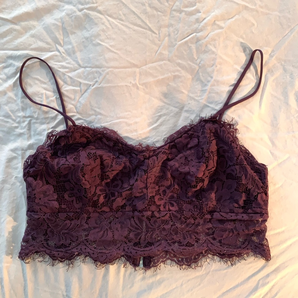 Revamped Burgundy Lace Bralette